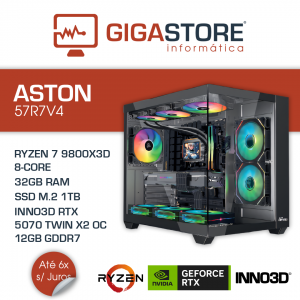 Desktop Gaming ASTON-57R7V4 RYZEN 7 9800X3D 32GB RAM 1TB SSD W11